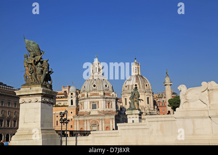 Rome vue de l'avant pas de Monument Victor Emmanuel Banque D'Images