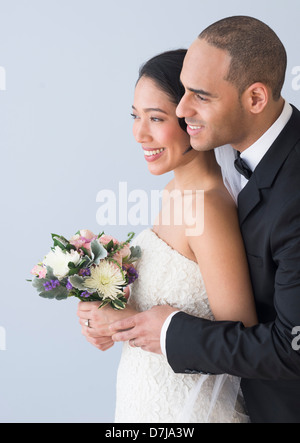 Portrait de la jeune mariée et se toilettent Banque D'Images