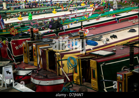 Chambre petite Venise barge bateaux Canal Grand Union Canal Londres Banque D'Images