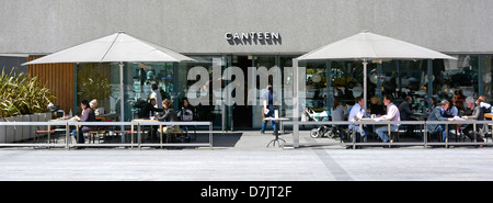 Cantine restaurant sign et extérieure restauration au Royal Festival Hall partie bâtiment de la riverside Southbank Centre Banque D'Images