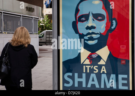 C'est une honte qu'Obama annonce à Washington, DC Banque D'Images