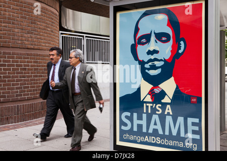 C'est une honte qu'Obama annonce à Washington, DC Banque D'Images