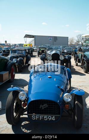 Une Austin Seven voiture à l'événement de début de printemps CSECC à Silverstone, le Northamptonshire, Angleterre, Royaume-Uni. Banque D'Images