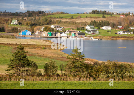 Paysage rural à French River, Île-du-Prince-Édouard, Canada Banque D'Images