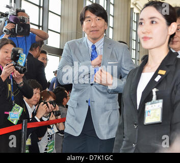 Hideki Matsui, le 9 mai 2013, Tokyo, Japon : Ancien joueur professionnel de baseball Hideki Matsui quitte à l'Aéroport International de Narita dans la préfecture de Chiba, au Japon, le 9 mai 2013. (Photo de bla) Banque D'Images