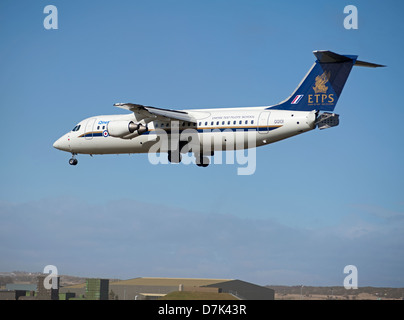 L'Aérospatiale britannique QinetiQ 146 Avro RJ100 PTE. Banque D'Images