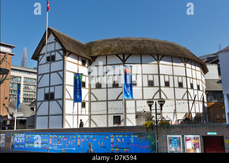 Le Théâtre du Globe de Shakespeare, sur la Tamise, Southwark, Londres. Banque D'Images