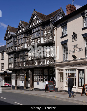 L'hôtel Feathers Ludlow, Shropshire, Angleterre Banque D'Images