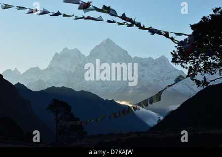 L'Asie, Népal, vue d'Chamunaparo Danda du parc national de Sagarmatha Banque D'Images