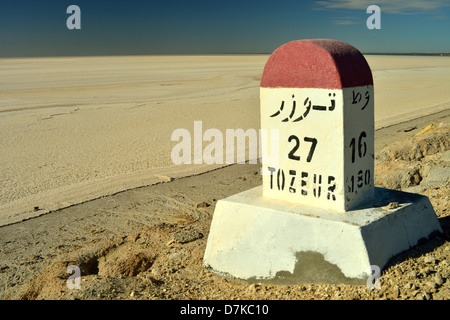 Chott el Djerid, au sud de la Tunisie Banque D'Images