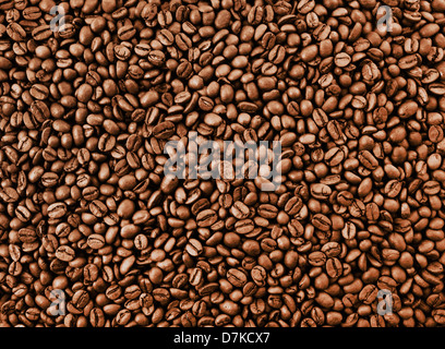 Les grains de café brûlé Banque D'Images