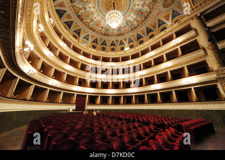 Orvieto, Italie, en vue de l'intérieur du théâtre Mancinelli Banque D'Images