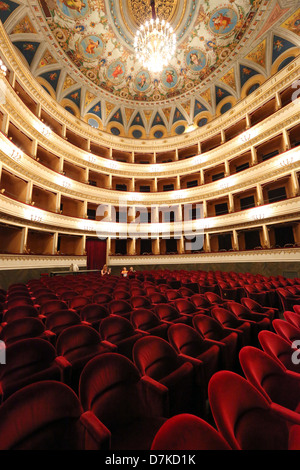 Orvieto, Italie, en vue de l'intérieur du théâtre Mancinelli Banque D'Images