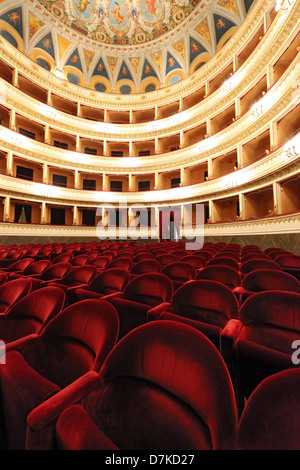 Orvieto, Italie, en vue de l'intérieur du théâtre Mancinelli Banque D'Images