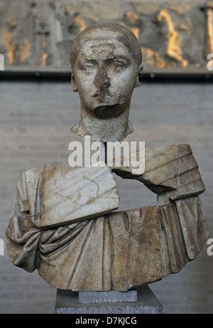 Severus Alexander (208 - 235) fut empereur romain de 222 à 235. Dernier Empereur de la dynastie dynastie. Buste. Banque D'Images