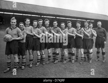 Wolverhampton Wanderers 1949 Finale de la FA Cup Squad Billy Wright, Johnny Hancocks, Jessie Pye, Jimmy Dunn, Jimmy Mullen, Sammy Smyth Banque D'Images