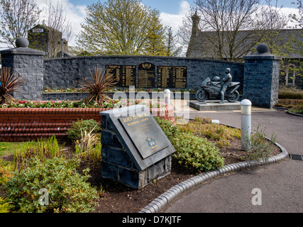 Joey Dunlop Memorial Garden dans Ballymoney Banque D'Images