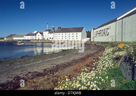 La Distillerie de Laphroaig sur l'île d'Islay Banque D'Images