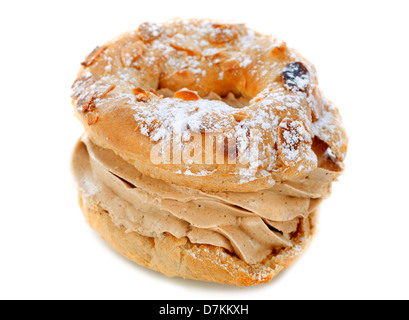 Français Paris-Brest in front of white background Banque D'Images