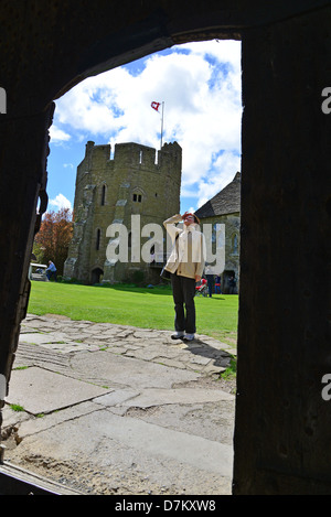 13e siècle, château Stokesay Stokesay, Shropshire, Angleterre, Royaume-Uni Banque D'Images