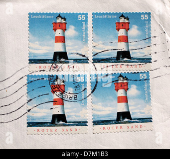 Quatre timbres-phare de l'Allemagne Banque D'Images