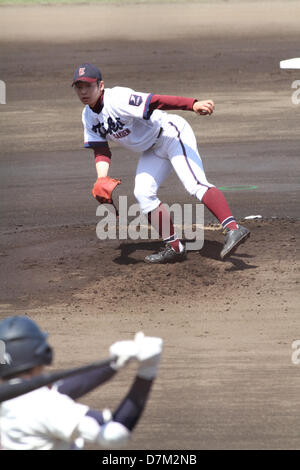 Yuki Matsui (Toko Gakuen), 3 mai 2013 - Beseball : Yuki Matsui de Toko Gakuen emplacements au cours de la préfecture de Kanagawa High School de printemps en demi-finale du tournoi de baseball match entre l'Nichidai-Fujisawa 1-11 Toko Gakuen à Hodogaya Kanagawa Shimbun Stadium à Yokohama, Kanagawa, Japon. (Photo de Katsuro Okazawa/AFLO) Banque D'Images