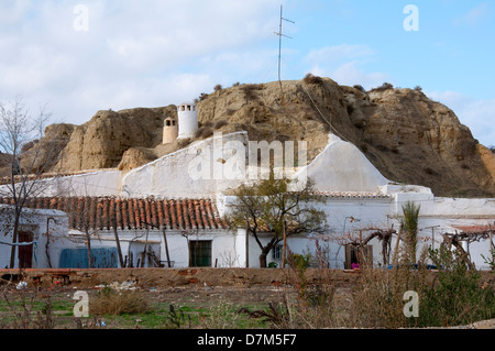 Troglodytes troglodytes dans la ville de Guadix, Grenade, Espagne. Banque D'Images