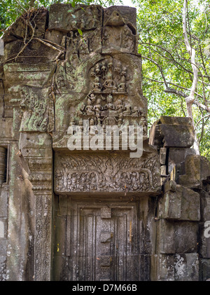 Détail de l'architecture. Beng Mealea. Parc archéologique d'Angkor. Siem Reap. Cambodge Banque D'Images