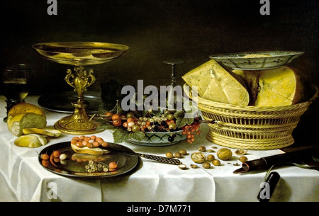 La vie toujours d'un Banquet Pice, Pieter Claesz,Musée Pays-Bas 1623 Banque D'Images