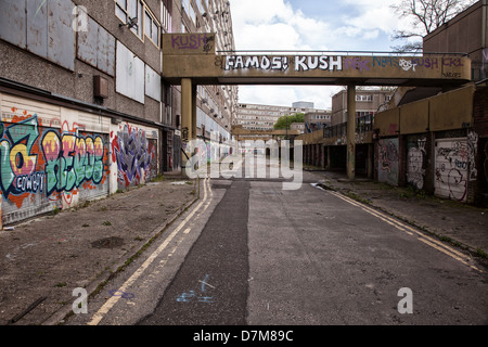 Montrant une épave abandonnée dans immobilier conseil Elephant and Castle, maintenant dû à la démolition Banque D'Images