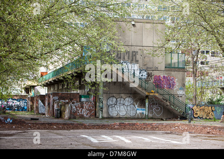 Montrant une épave abandonnée dans immobilier conseil Elephant and Castle, maintenant dû à la démolition Banque D'Images