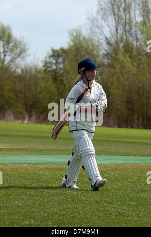 Le sport universitaire, mesdames cricket Banque D'Images