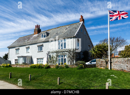 Maisons dans Orford dans le Suffolk. Banque D'Images