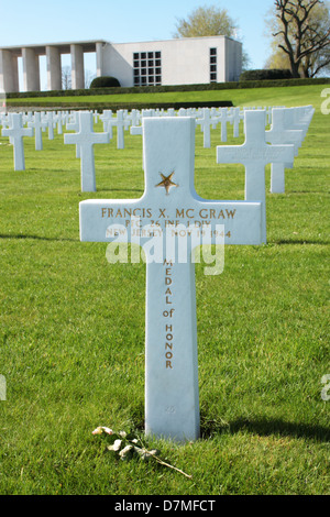 Tombe du soldat de première classe Francis McGraw récipiendaire de la médaille d'honneur du Congrès Banque D'Images