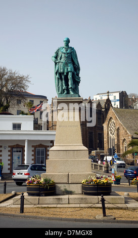 Statue de Prince Albert, St Peter Port, Guernsey, Channel Islands, Royaume-Uni Banque D'Images