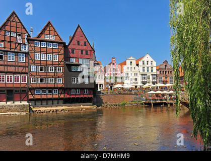 Stintmarkt, place historique à Lüneburg, Lunebourg, Basse-Saxe, Allemagne Banque D'Images