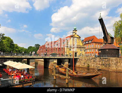 Historique L'Stintmarkt à Lüneburg, Lunebourg, Basse-Saxe, Allemagne Banque D'Images