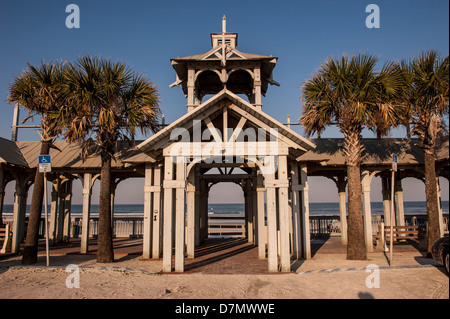 USA, Floride, New Smyrna Beach, Boardwalk Banque D'Images