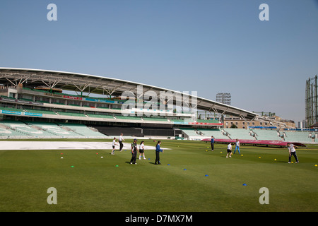 Jeu pratique à la Kia Oval montrant le Stand OCS, Kennington, Londres, Angleterre, Royaume-Uni Banque D'Images