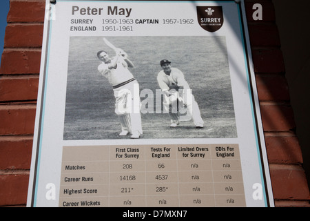 Poster historique à l'ovale la Kia, Kennington, Londres, Angleterre, Royaume-Uni Banque D'Images