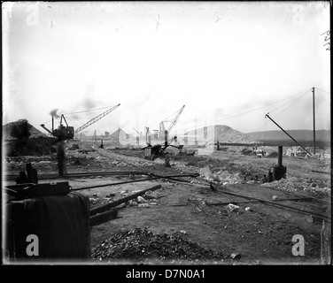 L'excavation du canal de drainage de Chicago Banque D'Images