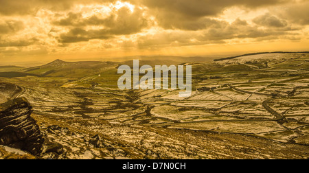 Vue depuis Shining Tor, Derbyshire Banque D'Images