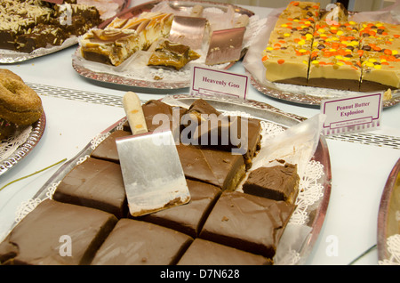 Le Michigan, l'île Mackinac. L'île populaire fudge shop. Banque D'Images