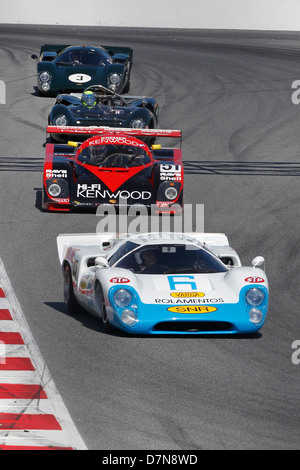 Groupe C la race et historique Sportscar pratique à Barcelone Catalogne Classic Revival, le circuit de Montmelo, Avril 2013 Banque D'Images