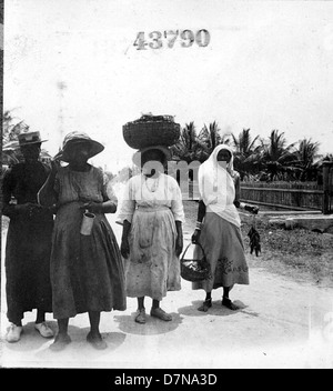 Les femmes revenant du marché intérieur Banque D'Images