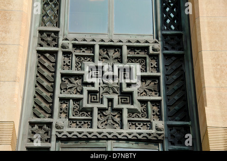 New York, Buffalo, l'Hôtel de Ville. Façade Art déco orné de détails, achevé en 1931 par Dietel, Wade et Jones. Banque D'Images