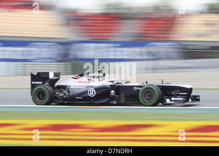 Barcelone, Espagne. 10 mai 2013. La Formule 1 Grand Prix d'Espagne. Photo montre Valtteri Bottas ( FIN) roulant Williams FW35 sur le circuit de Catalunya. Credit : Action Plus Sport Images/Alamy Live News Banque D'Images