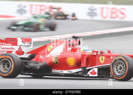 Barcelone, Espagne. 10 mai 2013. La Formule 1 Grand Prix d'Espagne. Photo montre Fernando Alonso (ESP) conduite Ferrari F138 sur le circuit de Catalunya. Credit : Action Plus Sport Images/Alamy Live News Banque D'Images