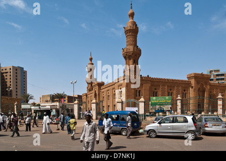 Al Jame'e Al Kabir (la Grande Mosquée) près de Suq al-Arabi, Khartoum, Soudan Banque D'Images