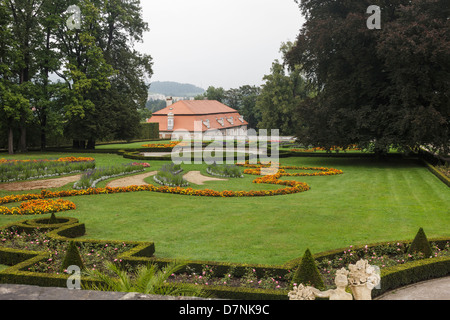 Royal Park à Cesky Krumlov Banque D'Images